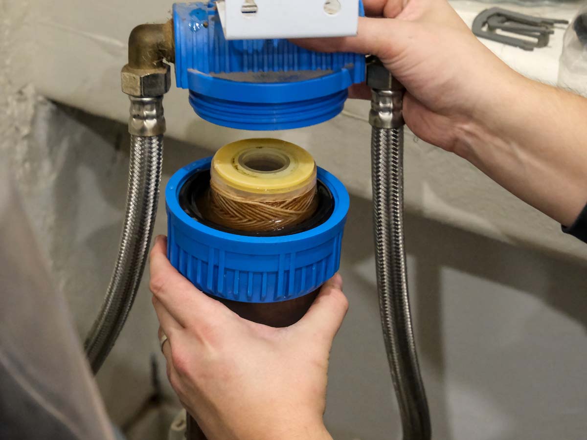 Service bei einer Filteranlage